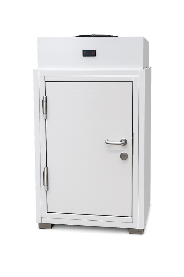 Plug & Play safety server cabinets with integrated fire protection, highlighting Lehmann IT’s expertise in secure IT enclosures and custom rack solutions.