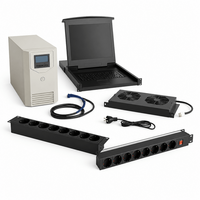 Server cabinet accessories and components from Lehmann IT, including 19‑inch parts such as PDUs, cooling units, shelves, and cable management elements.