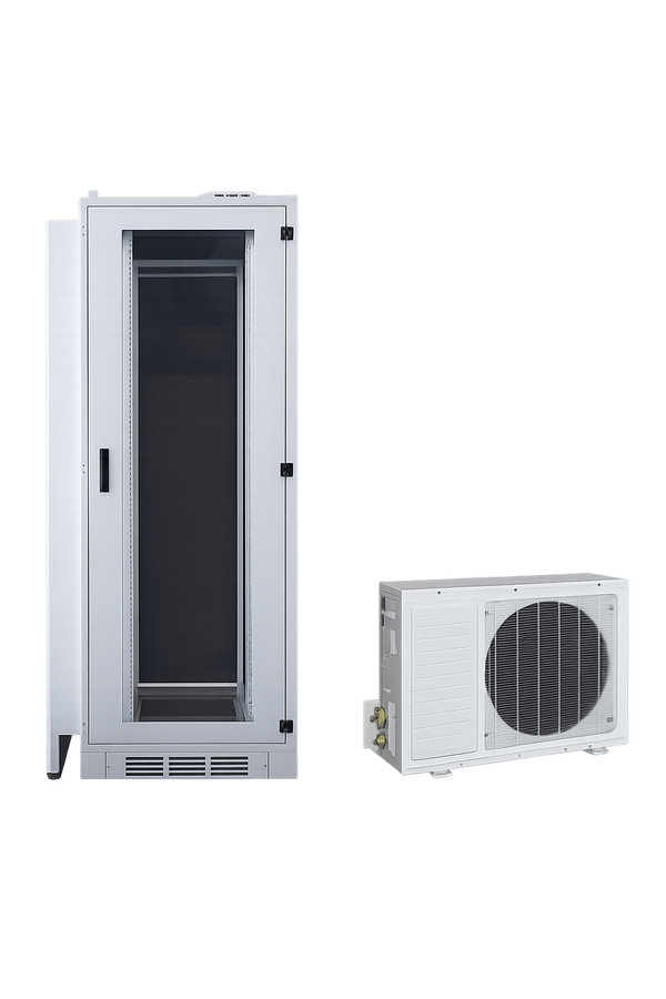 Server rack with precision cooling unit for stable and efficient IT climate control